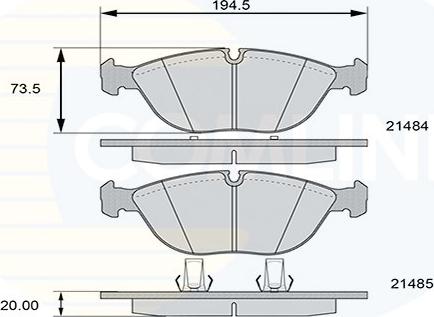 Comline CBP01003 - Brake Pad Set, disc brake autospares.lv