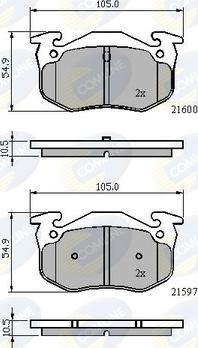 Comline CBP01080 - Brake Pad Set, disc brake autospares.lv