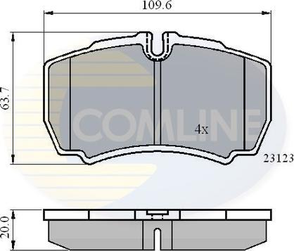 Comline CBP01034 - Brake Pad Set, disc brake autospares.lv