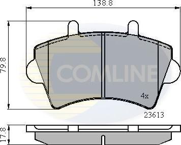 Comline CBP01035 - Brake Pad Set, disc brake autospares.lv