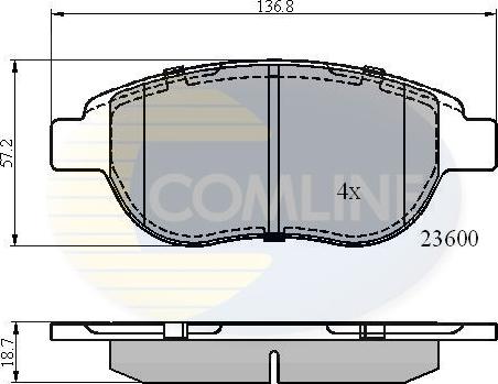 Comline CBP01038 - Brake Pad Set, disc brake autospares.lv