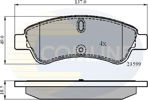 Comline CBP01033 - Brake Pad Set, disc brake autospares.lv