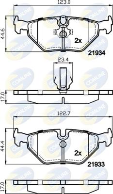 Comline CBP01024 - Brake Pad Set, disc brake autospares.lv