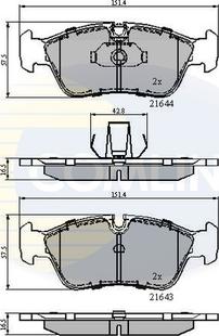 Comline CBP01023 - Brake Pad Set, disc brake autospares.lv