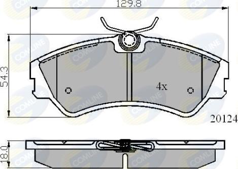 Comline CBP01073 - Brake Pad Set, disc brake autospares.lv