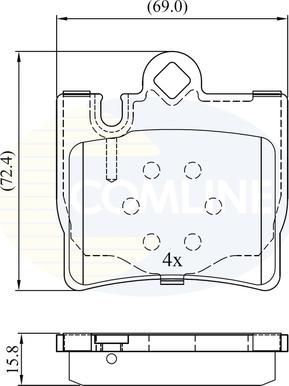 Comline CBP01143 - Brake Pad Set, disc brake autospares.lv