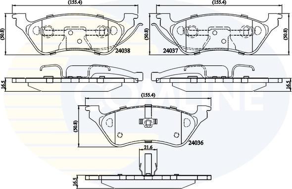 Comline CBP01164 - Brake Pad Set, disc brake autospares.lv