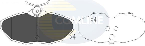 Comline CBP01104 - Brake Pad Set, disc brake autospares.lv