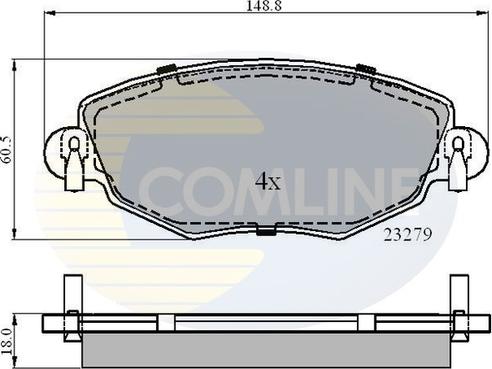 Comline CBP01110 - Brake Pad Set, disc brake autospares.lv
