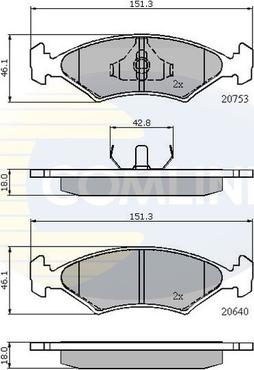 Comline CBP0118 - Brake Pad Set, disc brake autospares.lv