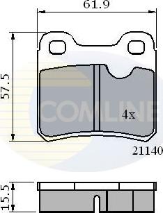 Comline CBP0117 - Brake Pad Set, disc brake autospares.lv