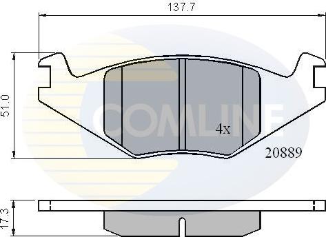 Comline CBP0136 - Brake Pad Set, disc brake autospares.lv