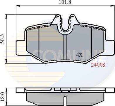 Comline CBP01306 - Brake Pad Set, disc brake autospares.lv