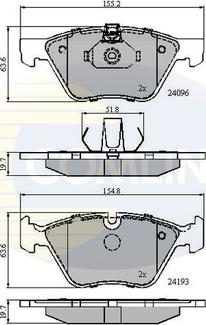 Comline CBP01300 - Brake Pad Set, disc brake autospares.lv