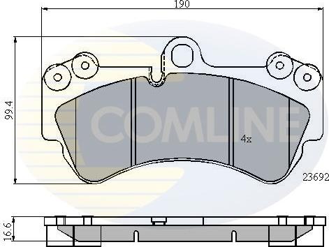 Comline CBP01314 - Brake Pad Set, disc brake autospares.lv