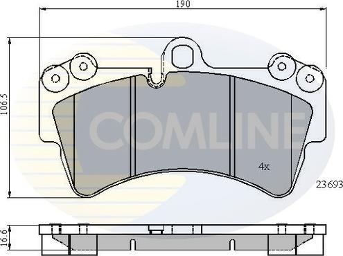 Comline CBP01315 - Brake Pad Set, disc brake autospares.lv