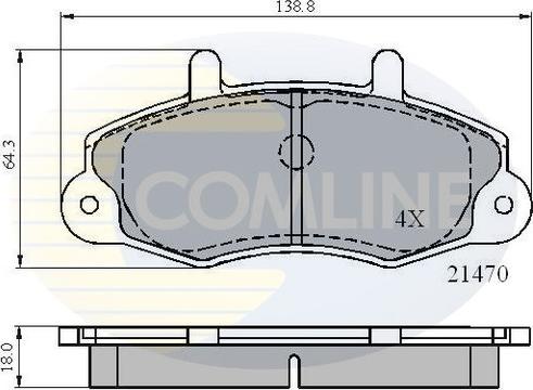 Comline CBP0132 - Brake Pad Set, disc brake autospares.lv