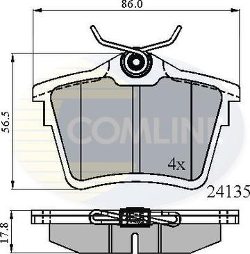 Comline CBP01252 - Brake Pad Set, disc brake autospares.lv