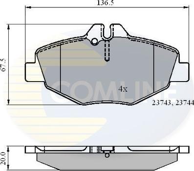 Comline CBP01209 - Brake Pad Set, disc brake autospares.lv