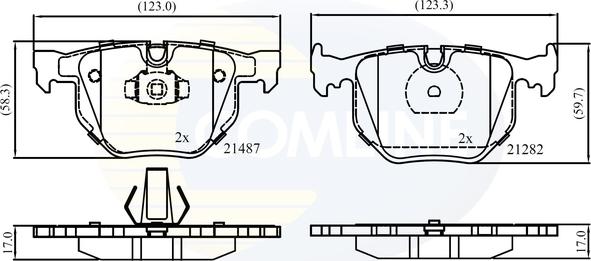 Comline CBP01205 - Brake Pad Set, disc brake autospares.lv