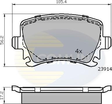 Comline CBP01284 - Brake Pad Set, disc brake autospares.lv