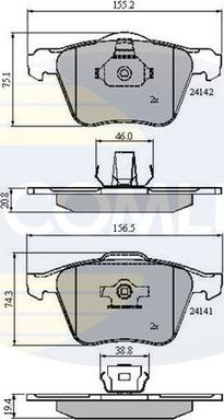 Comline CBP01280 - Brake Pad Set, disc brake autospares.lv