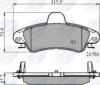 Comline CBP01235 - Brake Pad Set, disc brake autospares.lv