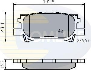 Comline CBP01279 - Brake Pad Set, disc brake autospares.lv