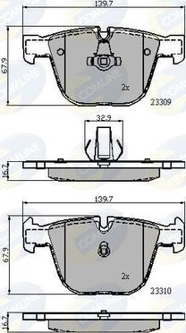 Comline CBP01794 - Brake Pad Set, disc brake autospares.lv