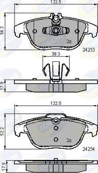 Comline CBP01792 - Brake Pad Set, disc brake autospares.lv