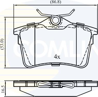 Comline CBP01797 - Brake Pad Set, disc brake autospares.lv