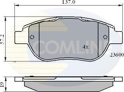 Comline CBP01748 - Brake Pad Set, disc brake autospares.lv