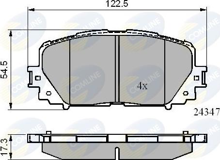 Comline CBP01767 - Brake Pad Set, disc brake autospares.lv