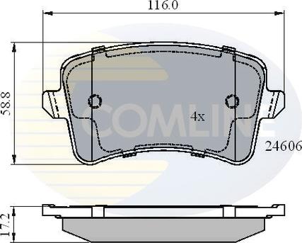 Comline CBP01709 - Brake Pad Set, disc brake autospares.lv