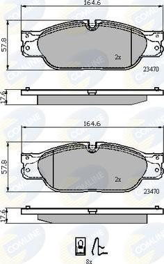 Comline CBP01704 - Brake Pad Set, disc brake autospares.lv