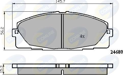 Comline CBP01706 - Brake Pad Set, disc brake autospares.lv