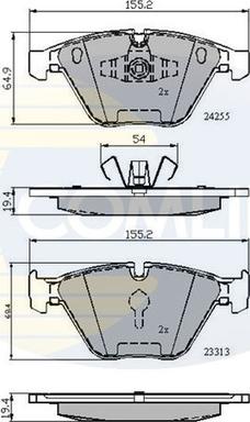 Comline CBP01700 - Brake Pad Set, disc brake autospares.lv