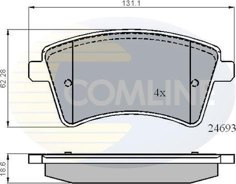 Comline CBP01707 - Brake Pad Set, disc brake autospares.lv