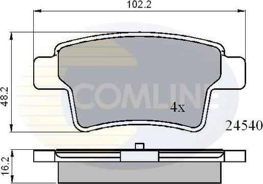 Comline CBP01713 - Brake Pad Set, disc brake autospares.lv