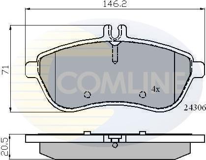 Comline CBP01786 - Brake Pad Set, disc brake autospares.lv