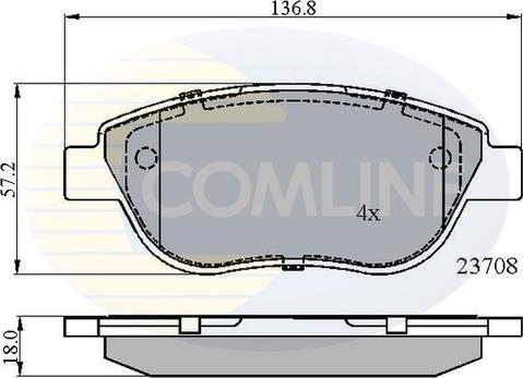 Comline CBP01783 - Brake Pad Set, disc brake autospares.lv