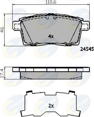 Comline CBP01731 - Brake Pad Set, disc brake autospares.lv