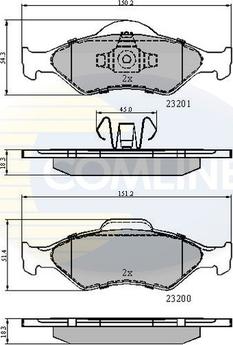 Comline CBP0899 - Brake Pad Set, disc brake autospares.lv