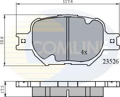 Comline CBP0896 - Brake Pad Set, disc brake autospares.lv