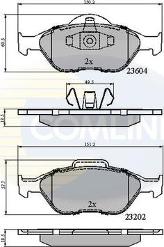 Comline CBP0891 - Brake Pad Set, disc brake autospares.lv