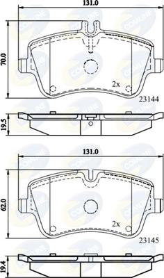 Comline CBP0854 - Brake Pad Set, disc brake autospares.lv