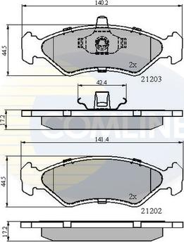 Comline CBP0876 - Brake Pad Set, disc brake autospares.lv