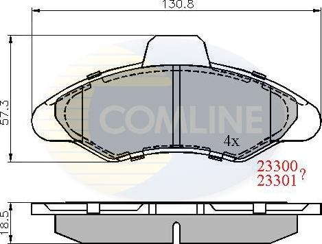 Comline CBP0393 - Brake Pad Set, disc brake autospares.lv