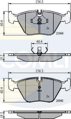 Comline CBP0358 - Brake Pad Set, disc brake autospares.lv