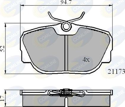 Comline CBP0361 - Brake Pad Set, disc brake autospares.lv